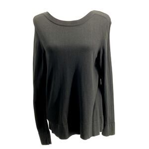 Chico’s Black Boat Neck Pullover Sweater Size 2